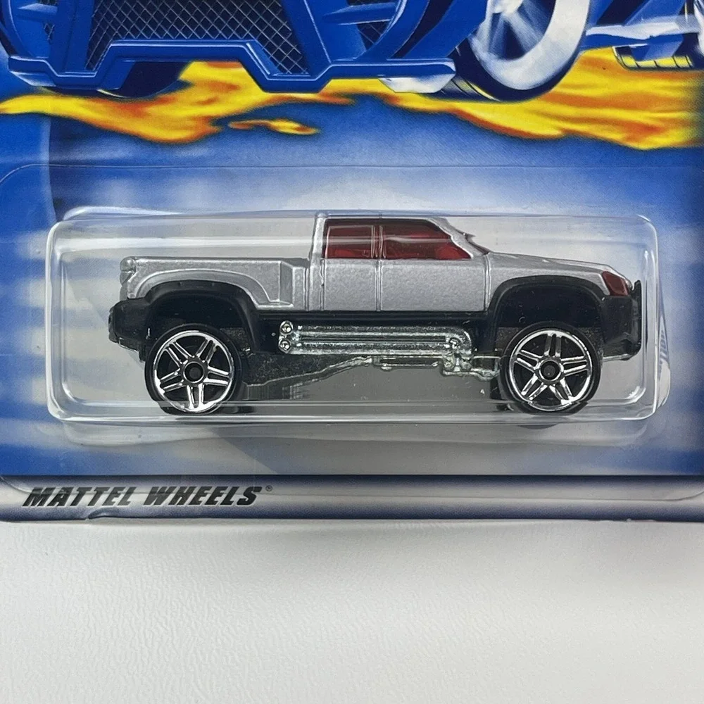 Hot Wheels 2001 First Editions Series Mega Duty #038 Silver Lifted Pick Up Truck